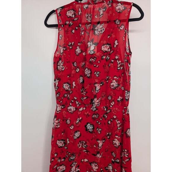 NWT Veronica Beard Corsica Silk Midi Sun Dress Size 6 Red Floral #1E455 - Picture 9 of 15